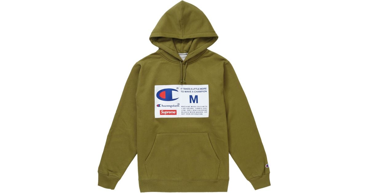 champion hoodie olive