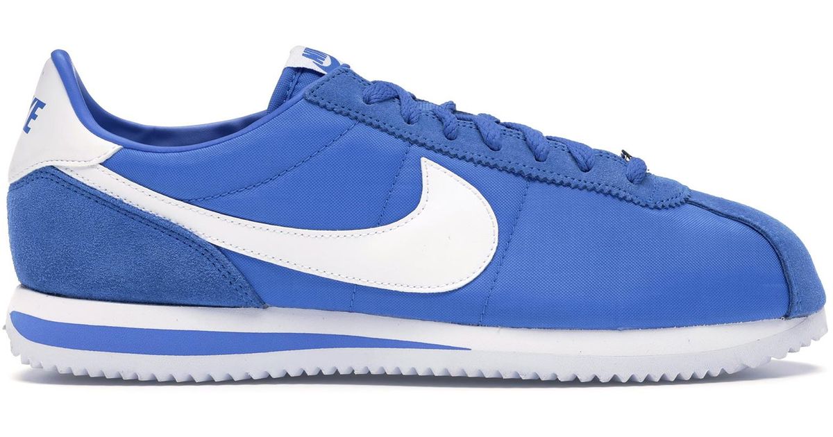 nike cortez nylon blue