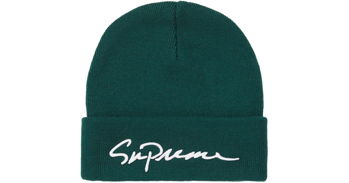 classic script beanie supreme