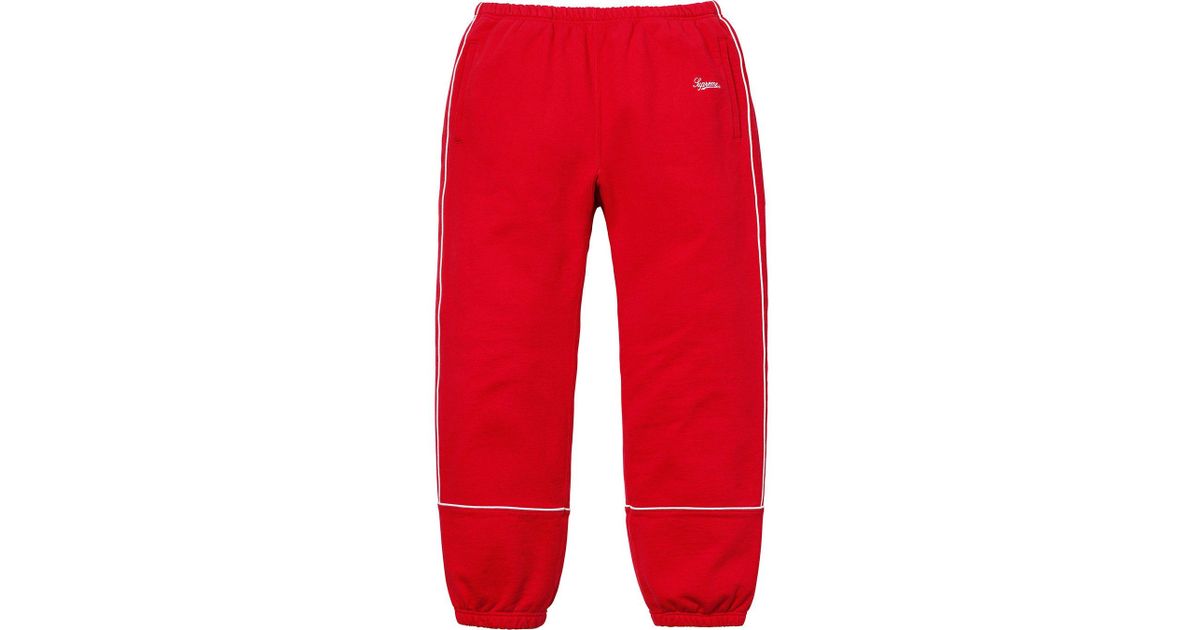 supreme piping sweatpants