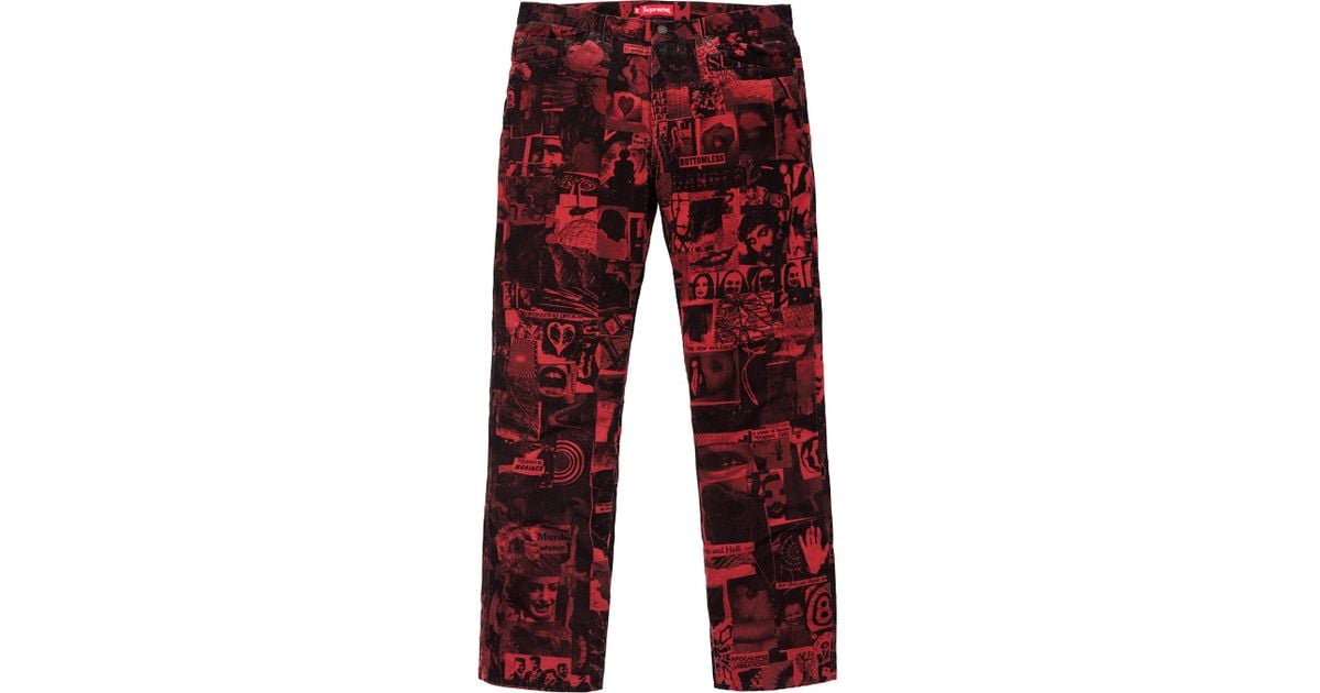 supreme red pants