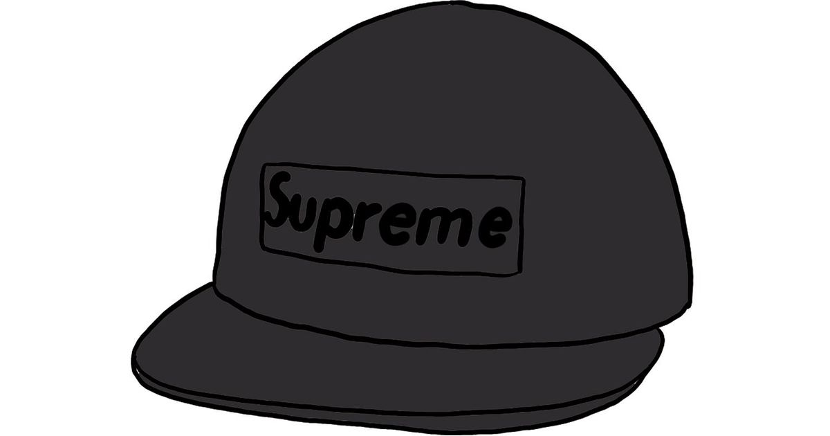 supreme washed chino twill camp cap black