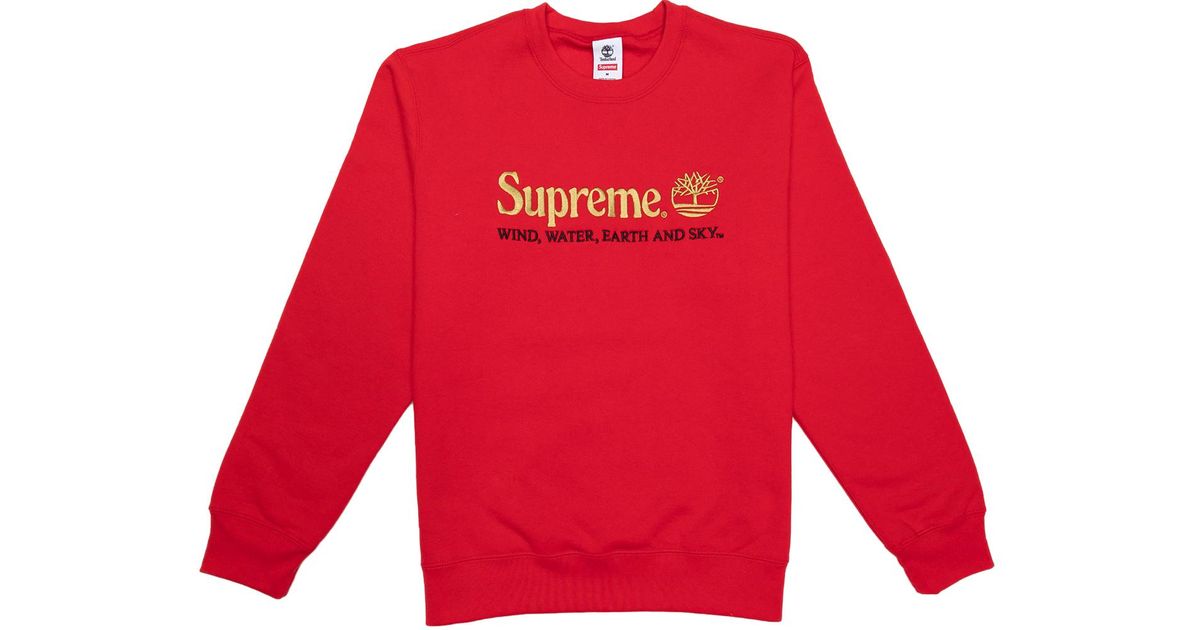 supreme timberland crewneck black