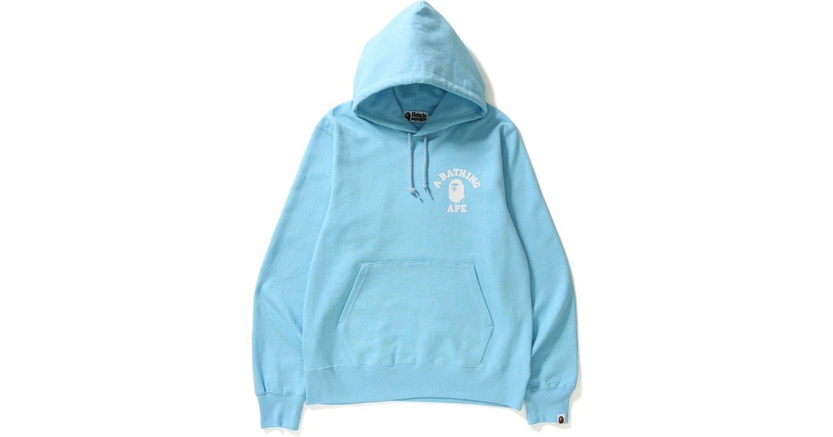 bathing ape blue hoodie
