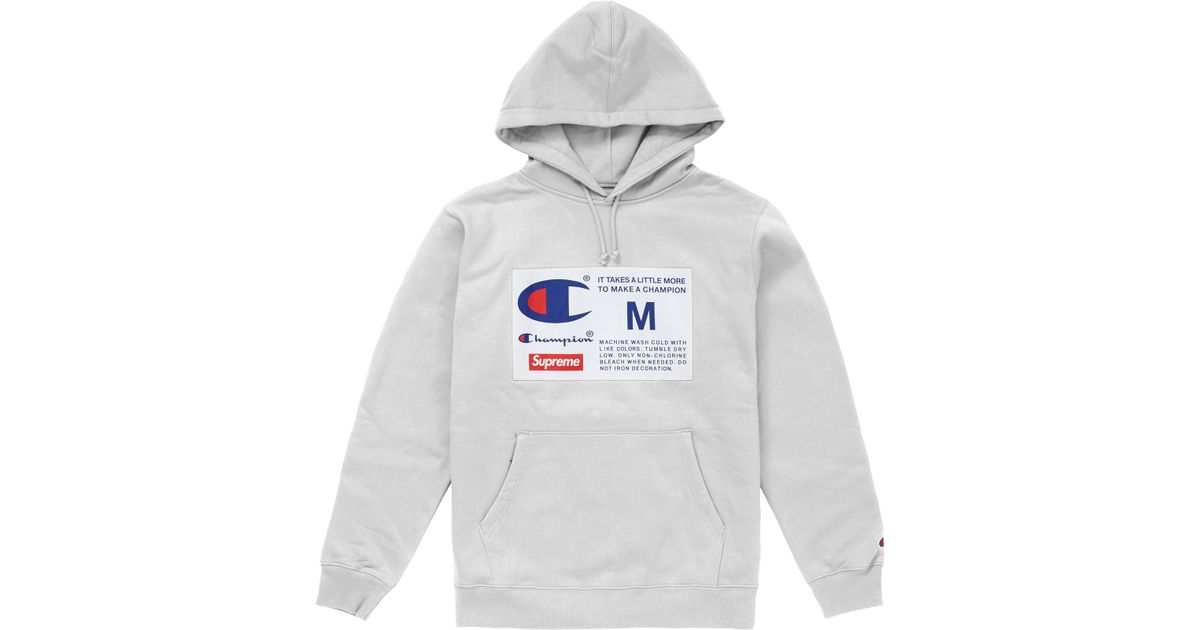champion gray hoodie sweatshirt