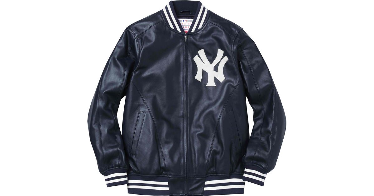 yankees leather varsity jacket