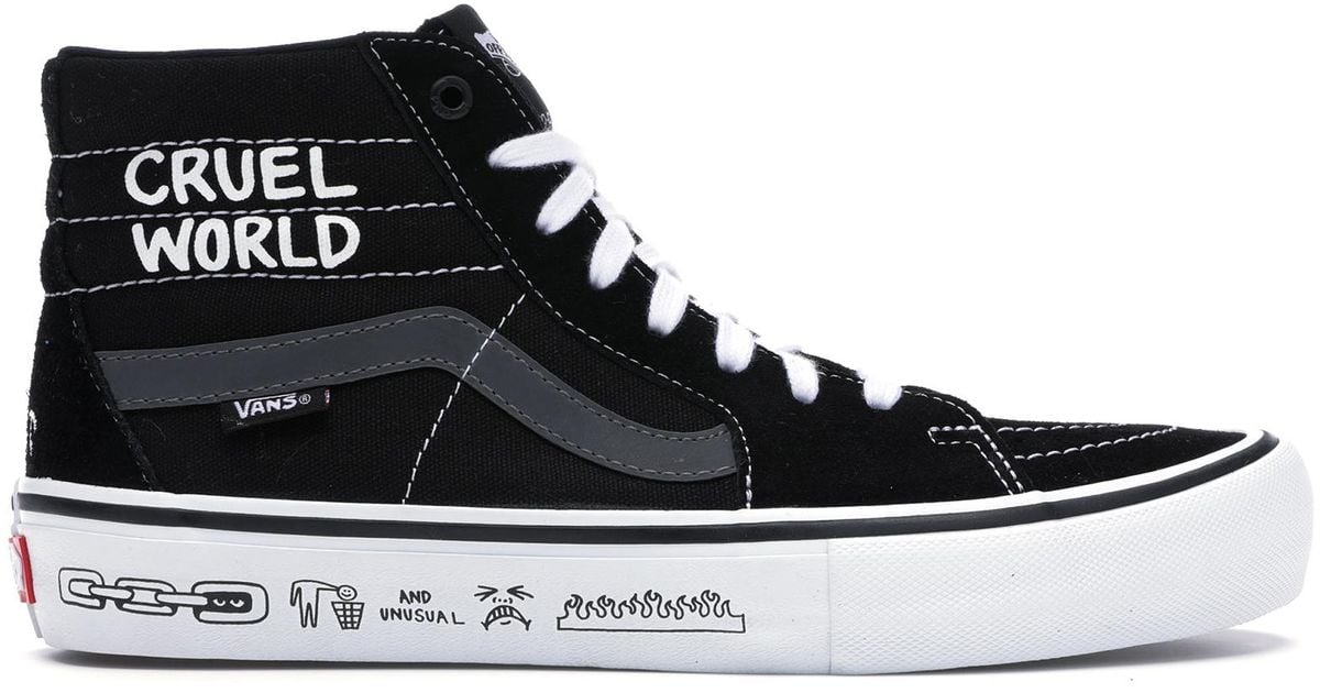 Vans Sk8-hi Cult Cruel World Send Rescue in Black/White (Black) for Men -  Lyst