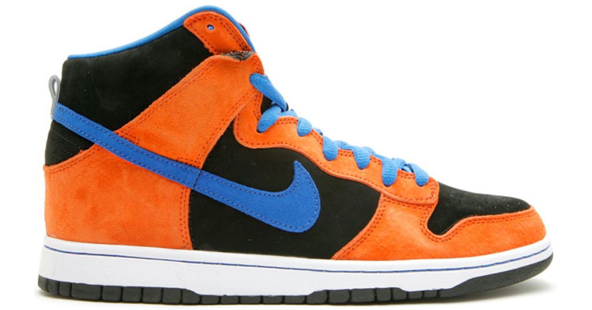 nike dunks blue and orange