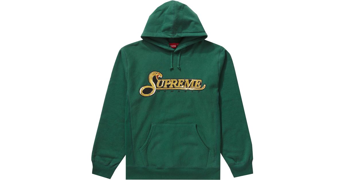 dark green supreme hoodie