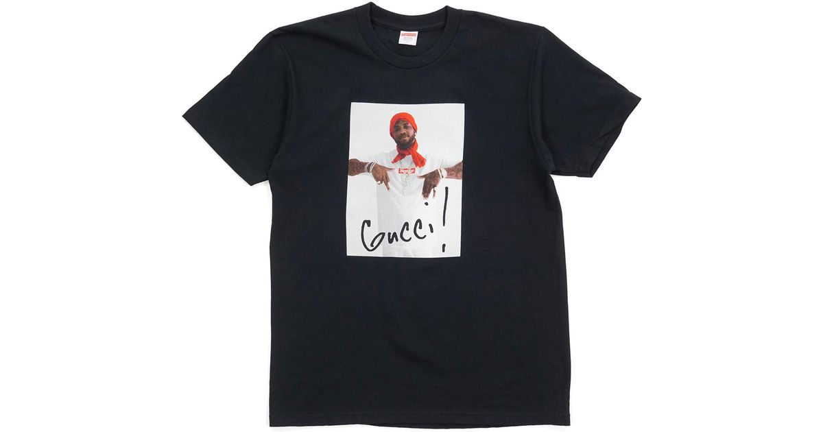 supreme gucci mane tee black