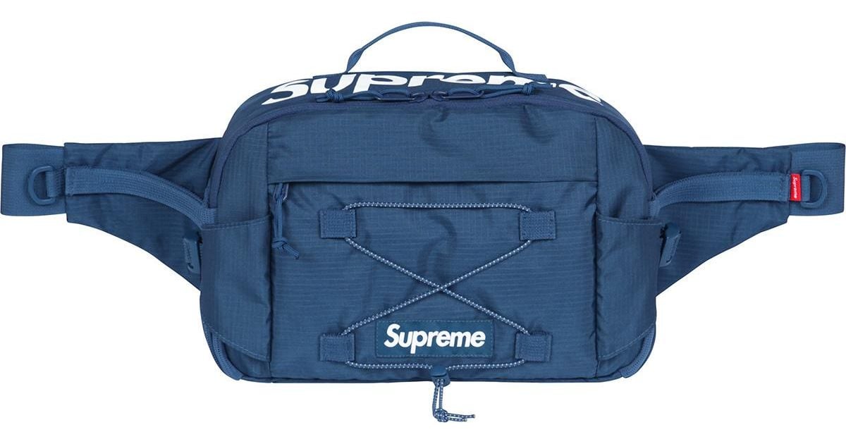 supreme teal waist bag