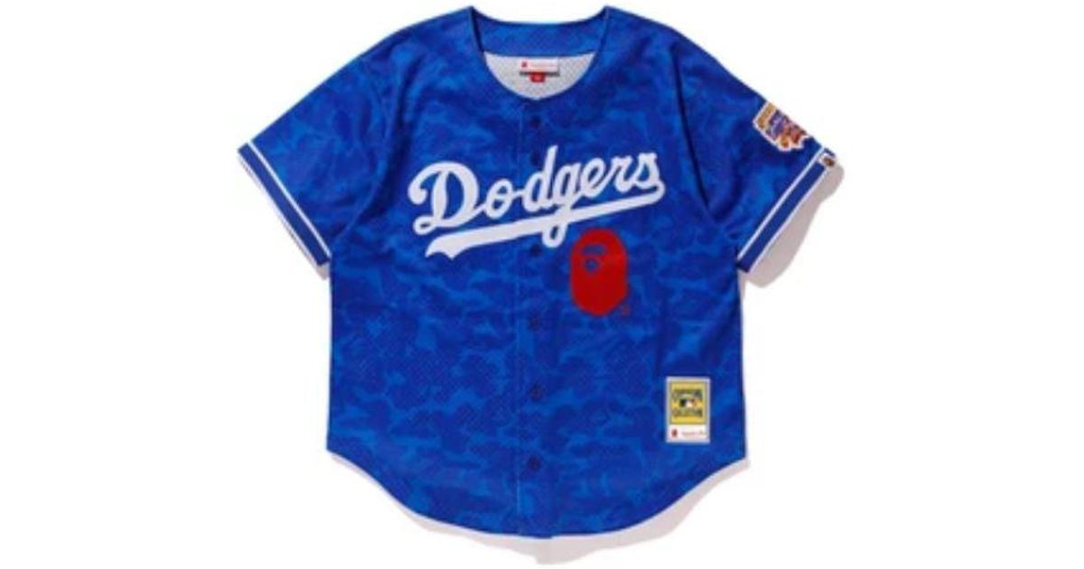 bape x mitchell and ness dodgers