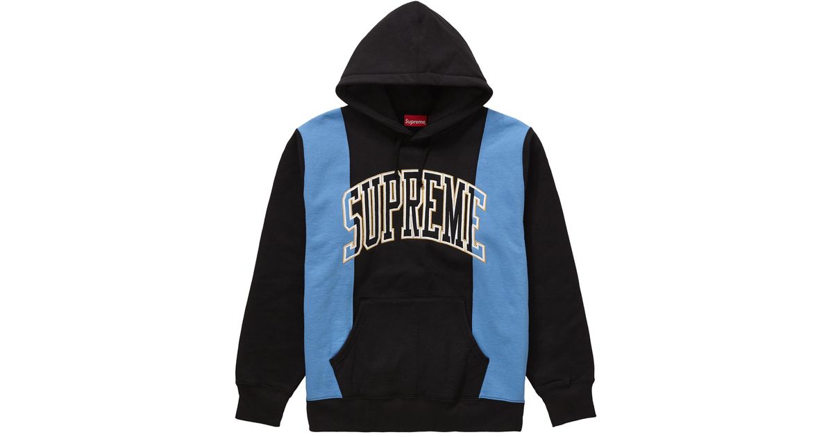 supreme paneled arc hooded sweatshirt
