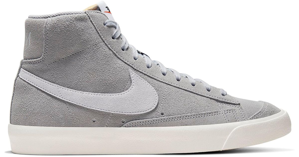 Nike Blazer 77 Brand-patch Suede High-top Trainers in Grey (Gray) for Men - Save 67% - Lyst