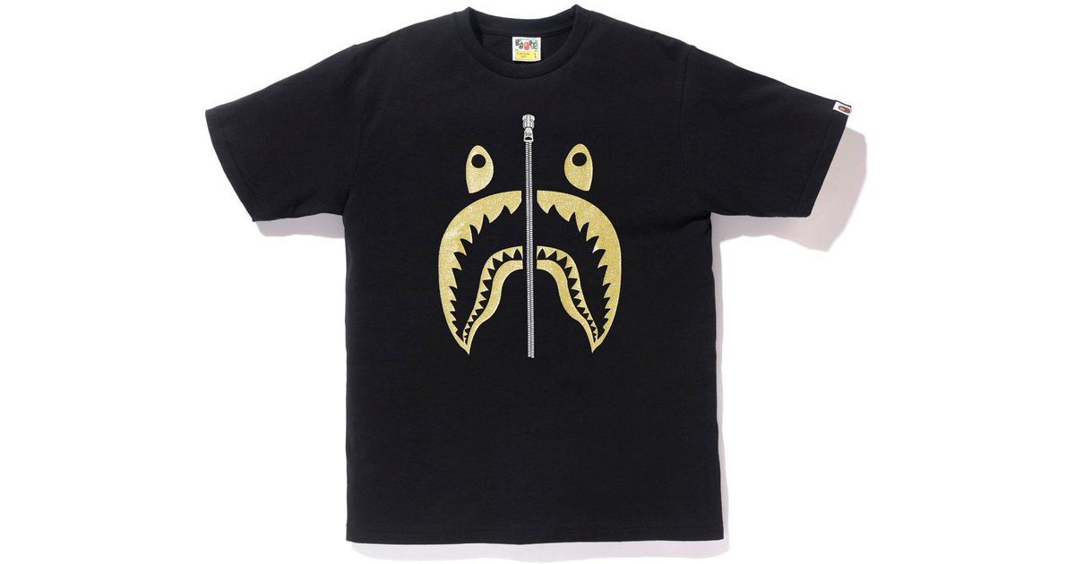 bape glitter shark tee