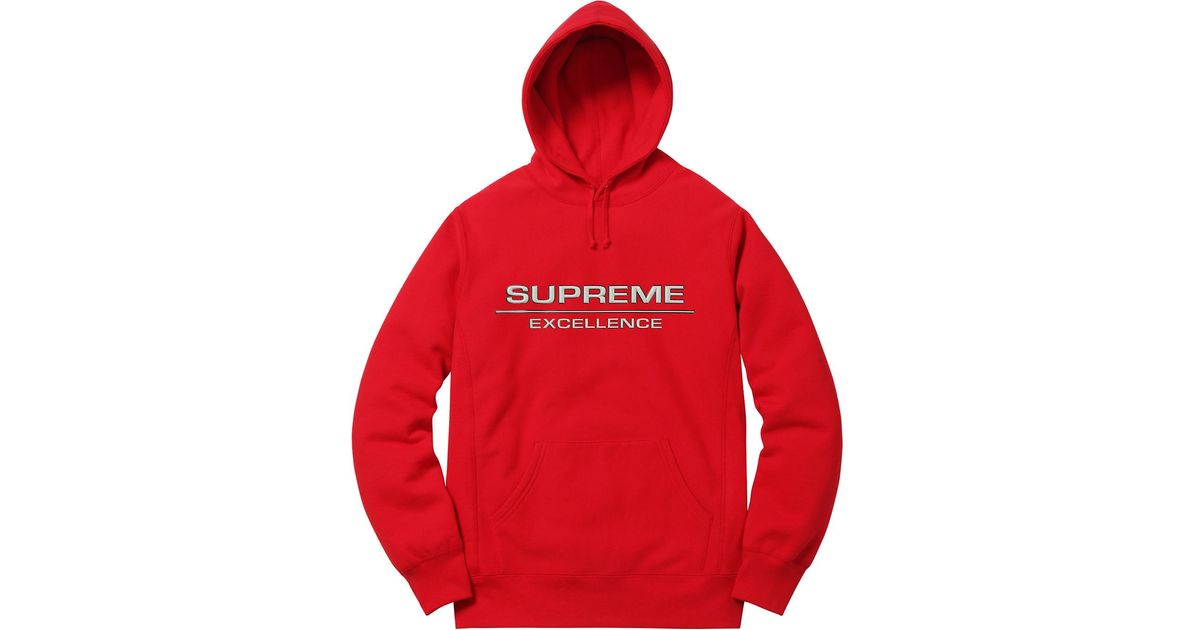 red supreme sweatshirt