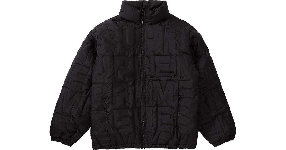 supreme bonded logo down jacket
