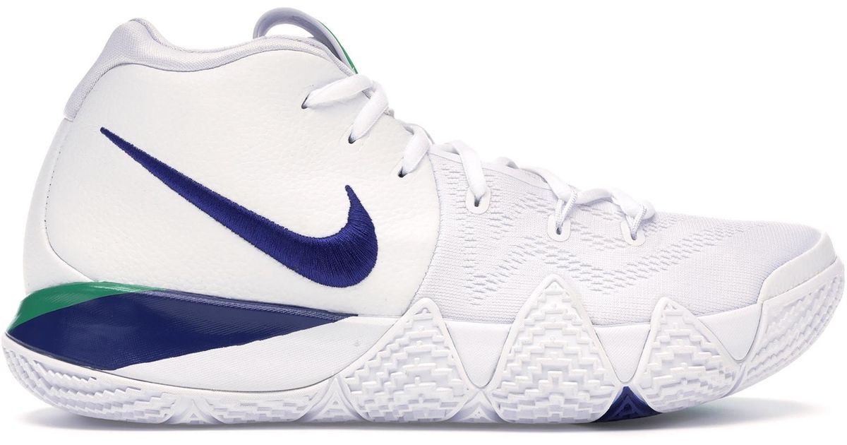 kyrie 4 royal blue and white