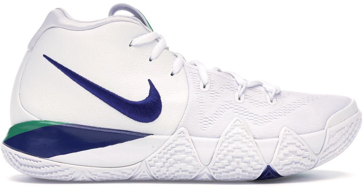 kyrie 4 royal blue and white