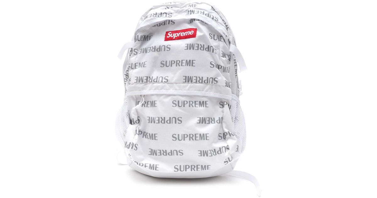 supreme 3m reflective repeat backpack black