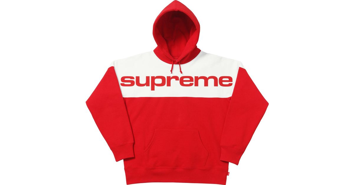 supreme red hoddie
