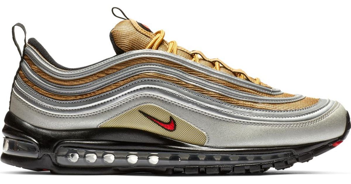 nike 97 silver gold