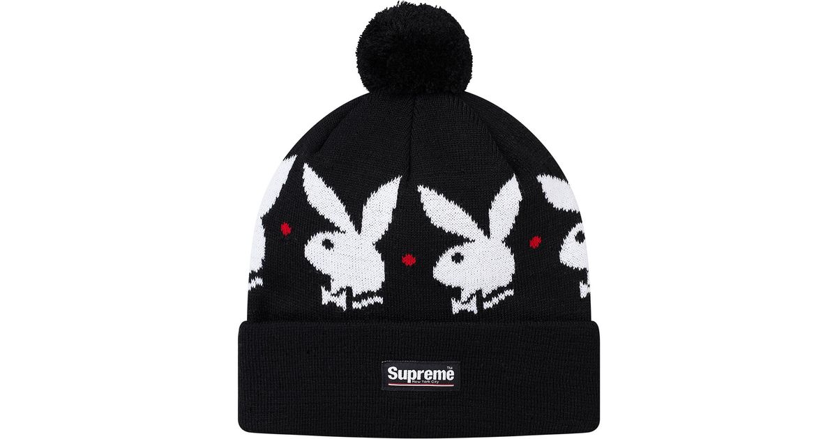 supreme x playboy beanie
