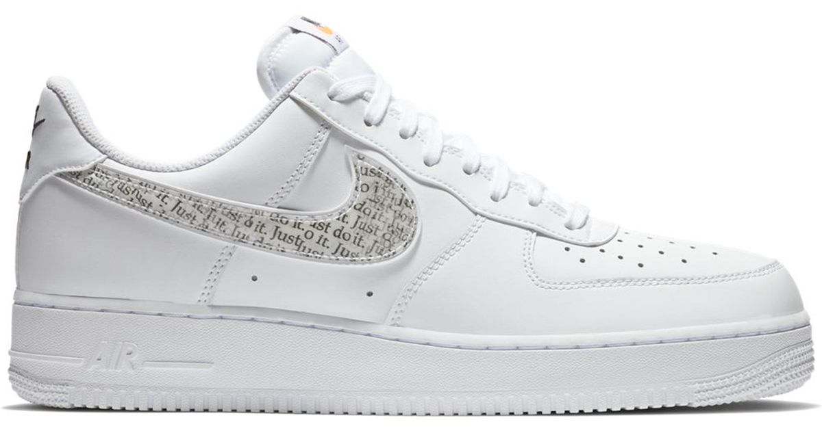 nike air force 1 just do it mens white