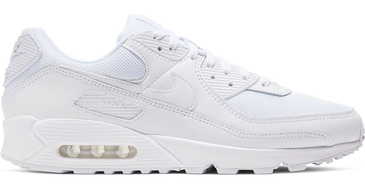 nike air max 90 recraft trainers in triple white