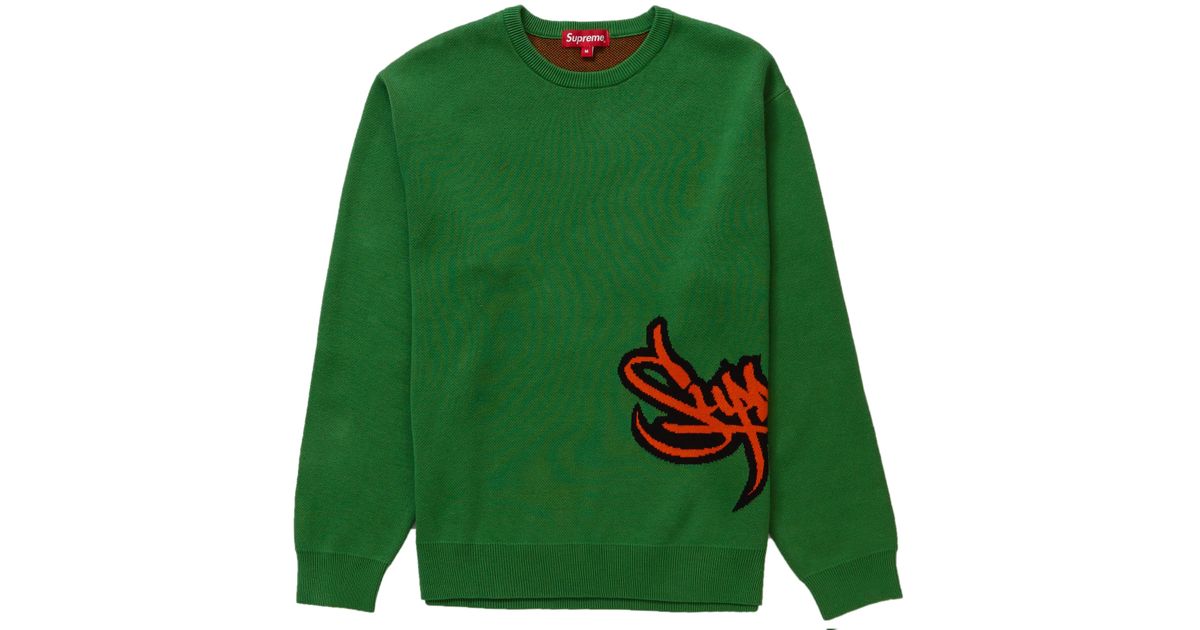 supreme tag logo sweater