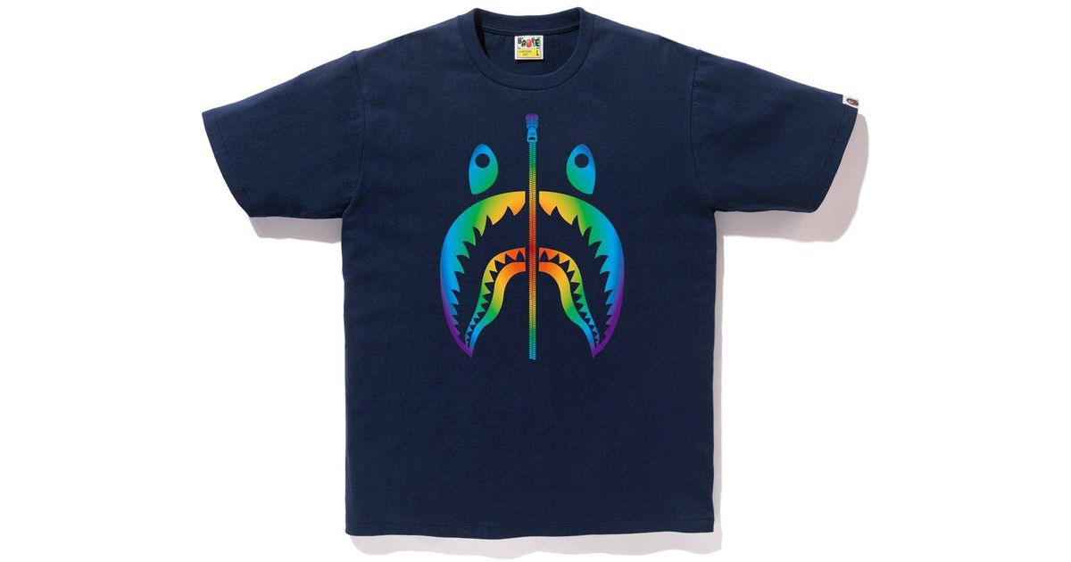 bape rainbow shark tee