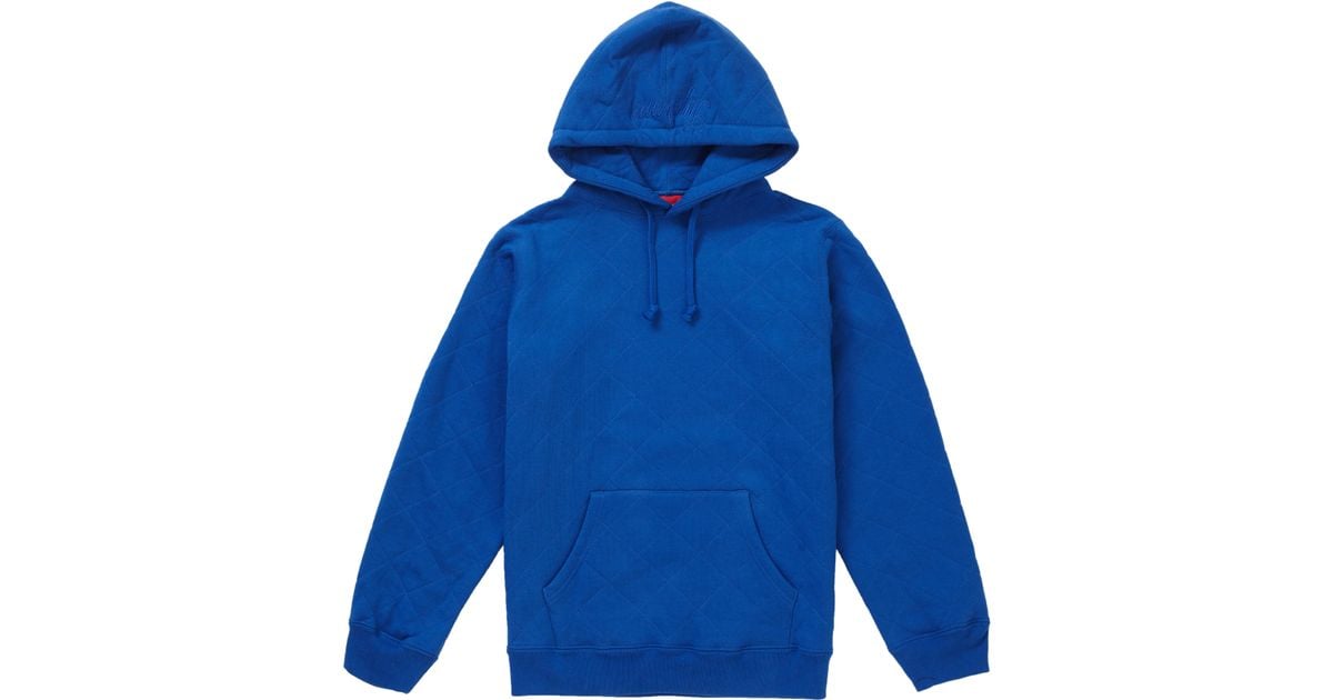 supreme quilted hooded sweatshirt
