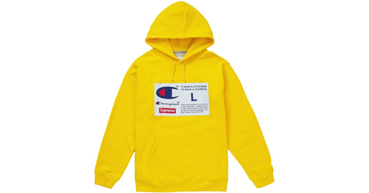 supreme sweatshirt yellow