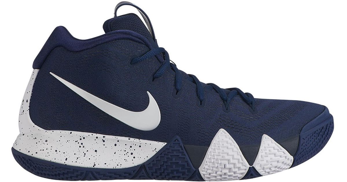 kyrie 4 navy blue and white