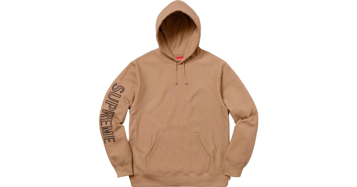 supreme hoodie with supreme on sleeves
