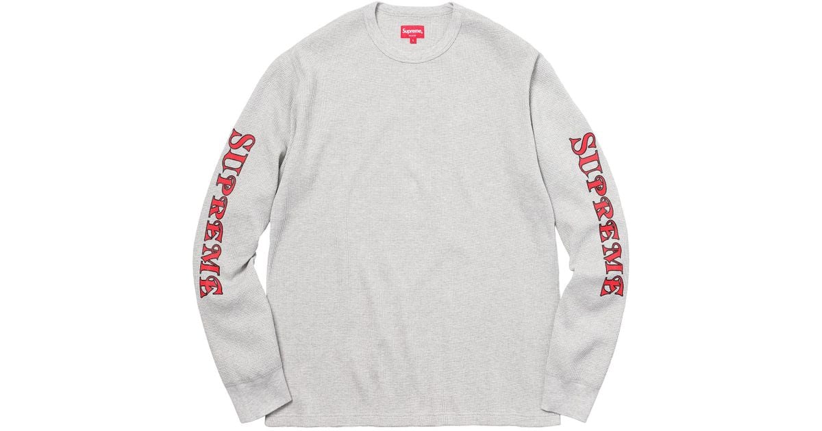 supreme waffle thermal hoodie