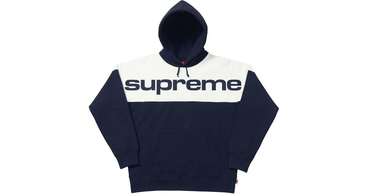 supreme blocked hoodie black