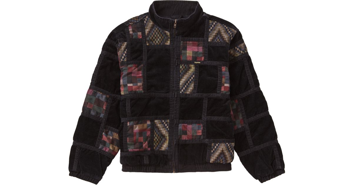 supreme patchwork denim jacket