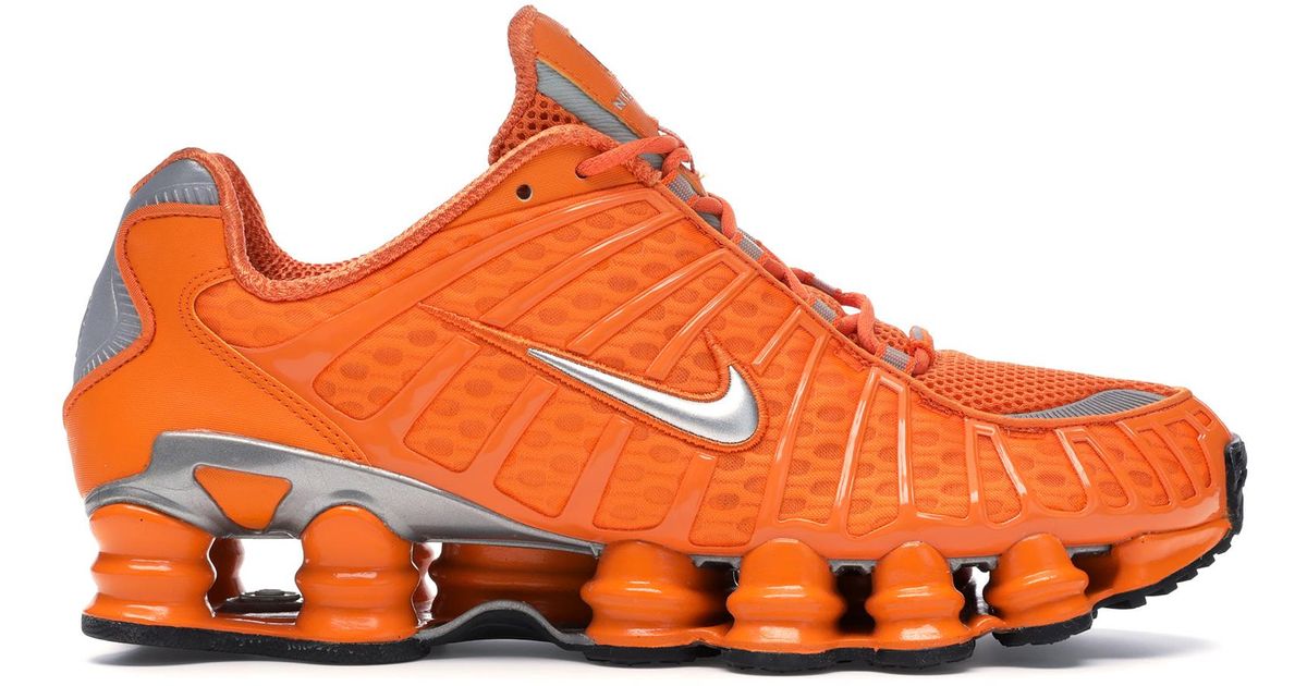 orange nike shox mens shoes