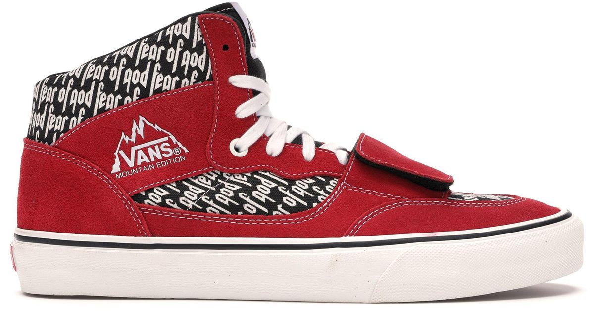 vans mountain edition fear of god red