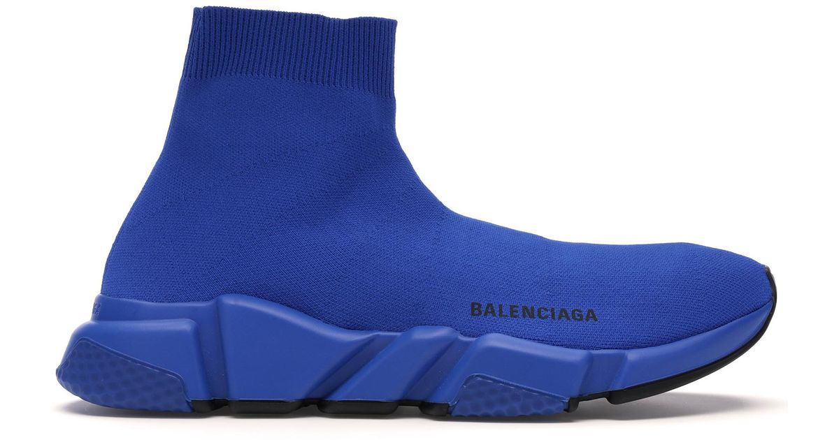 blue balenciaga speed trainer