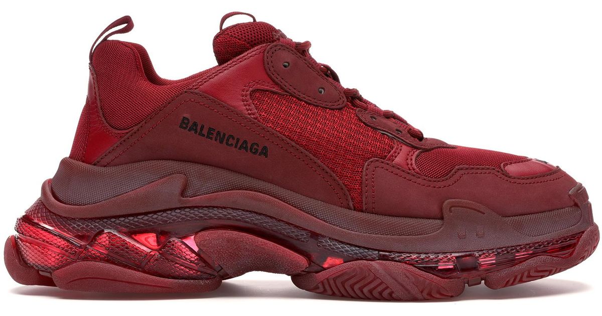 burgundy balenciaga shoes