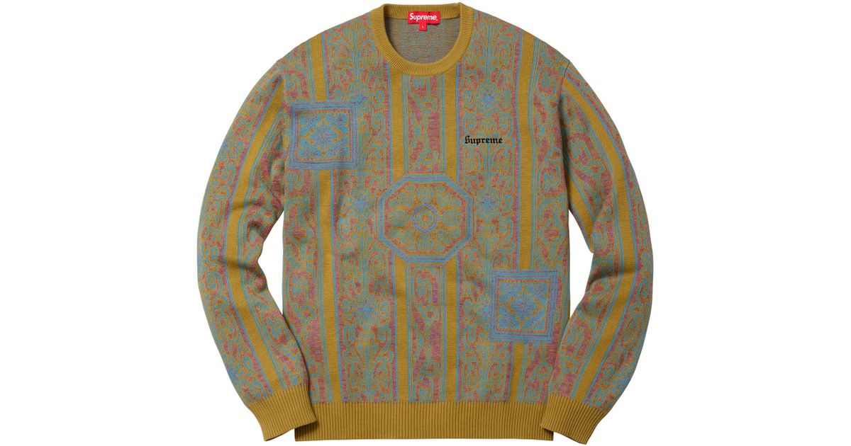 supreme tapestry sweater