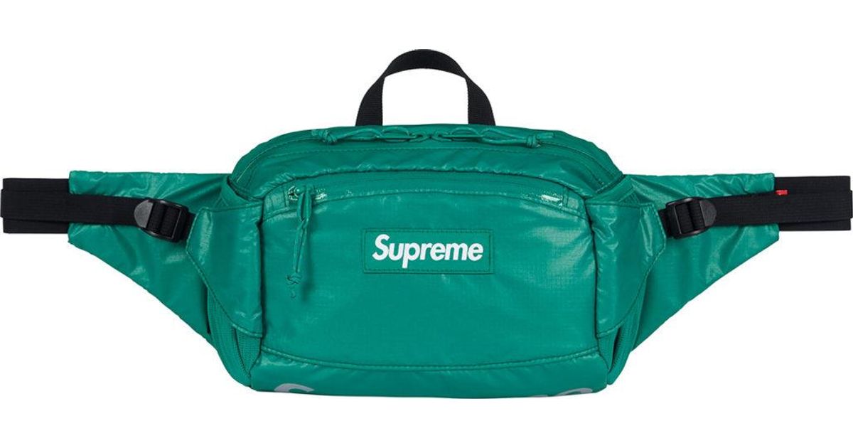 supreme waist bag green