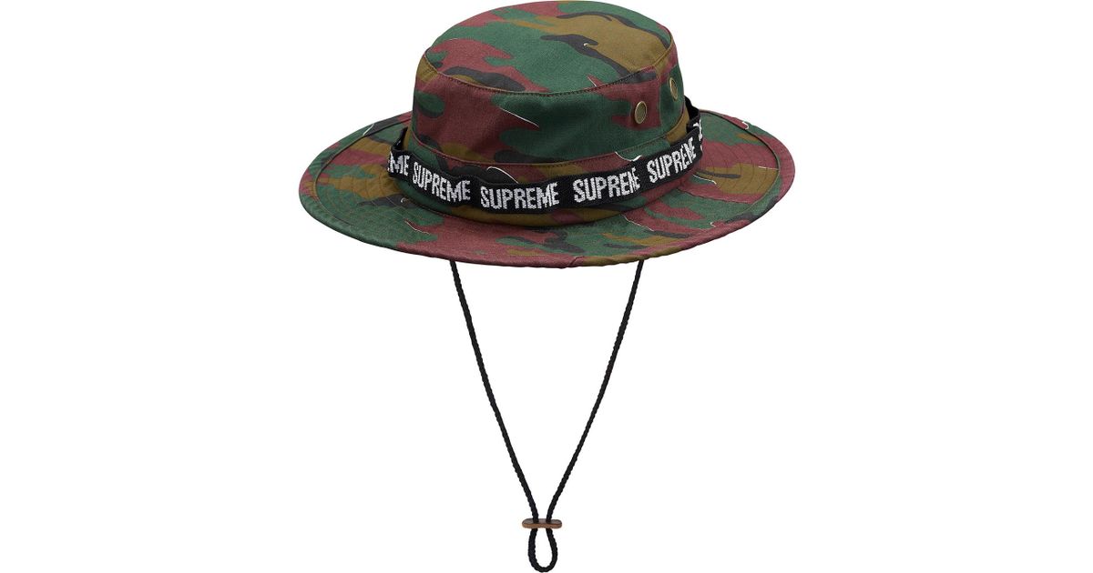 supreme camo bucket hat