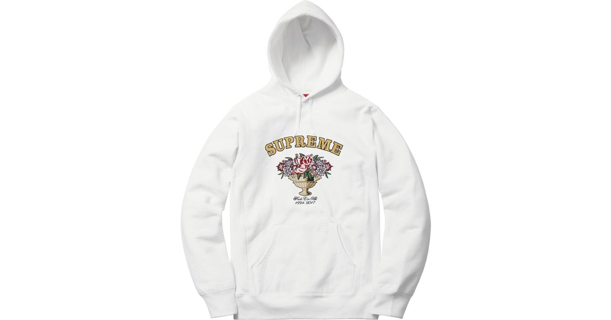 supreme hoodie white