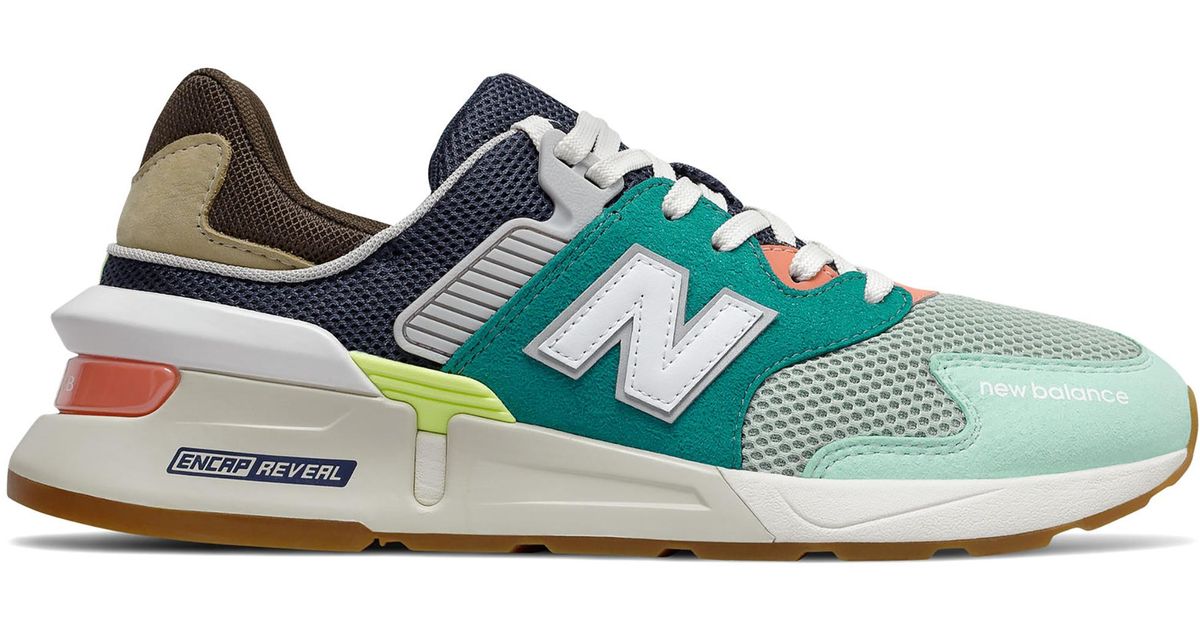new balance 997 beige teal