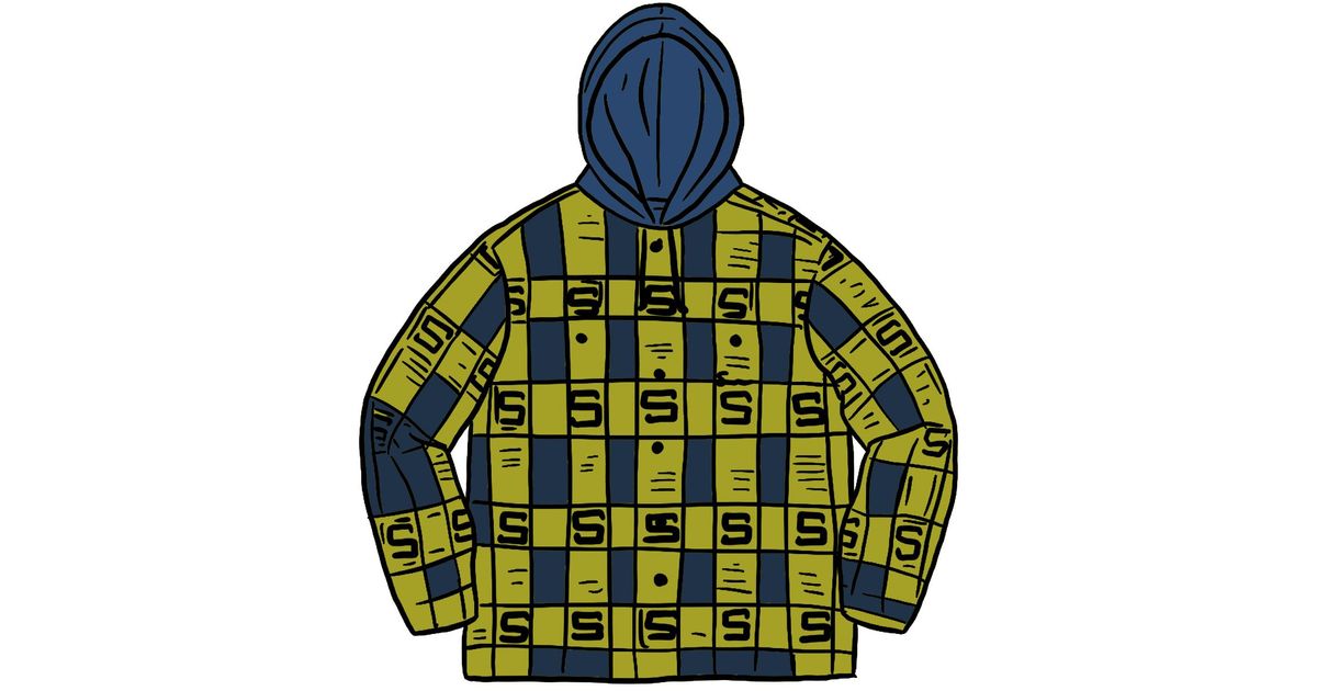 Supreme Shadow Plaid Hooded Hot Sale 