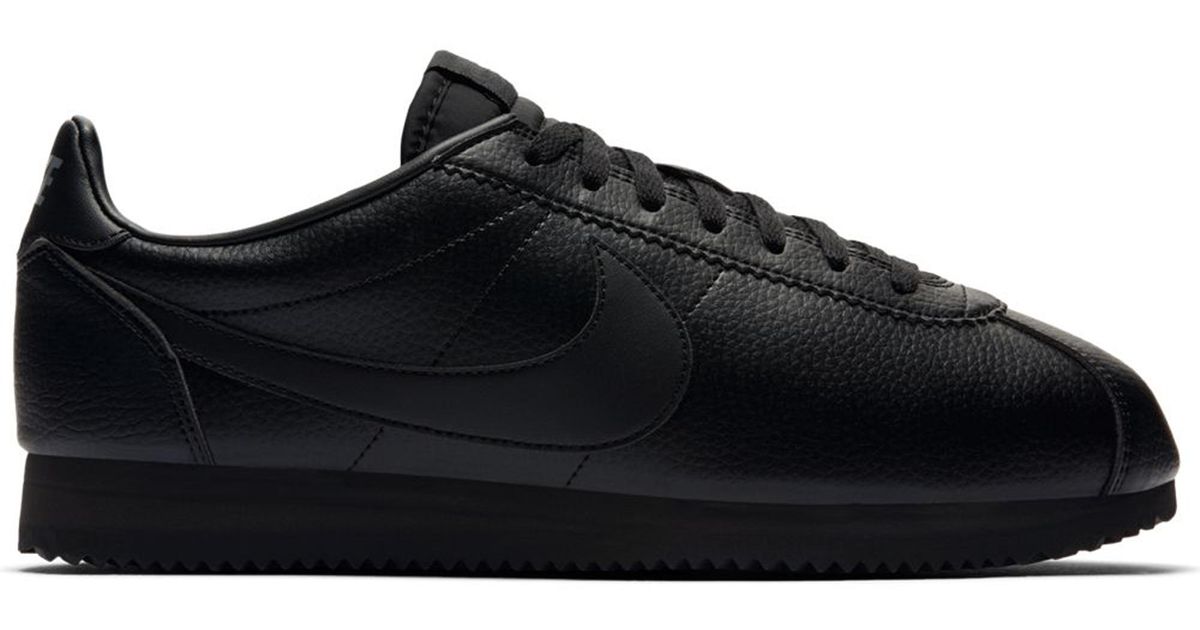 nike cortez triple black