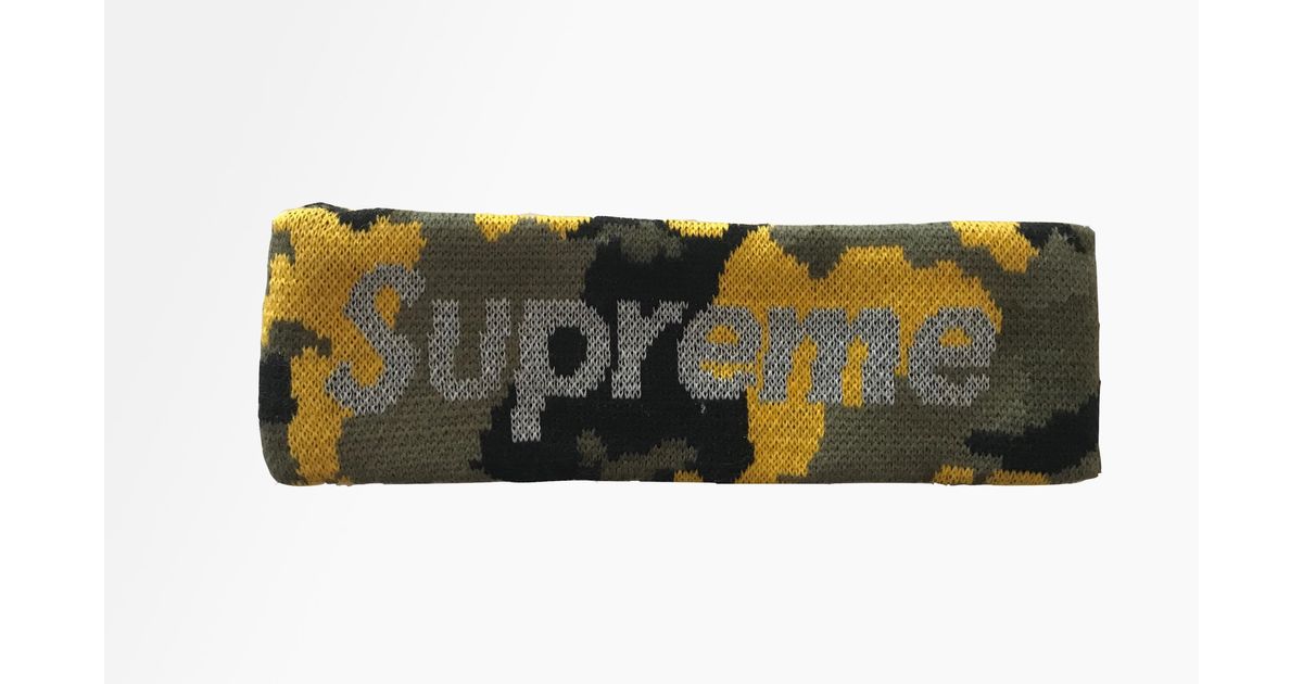 supreme new era reflective logo headband